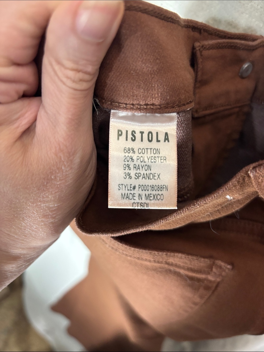PISTOLA Lennon High Rise Crop Bootcut Jeans Rosslyn Brown Size 26 Stretch - Picture 2 of 9